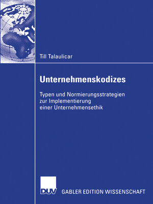 cover image of Unternehmenskodizes